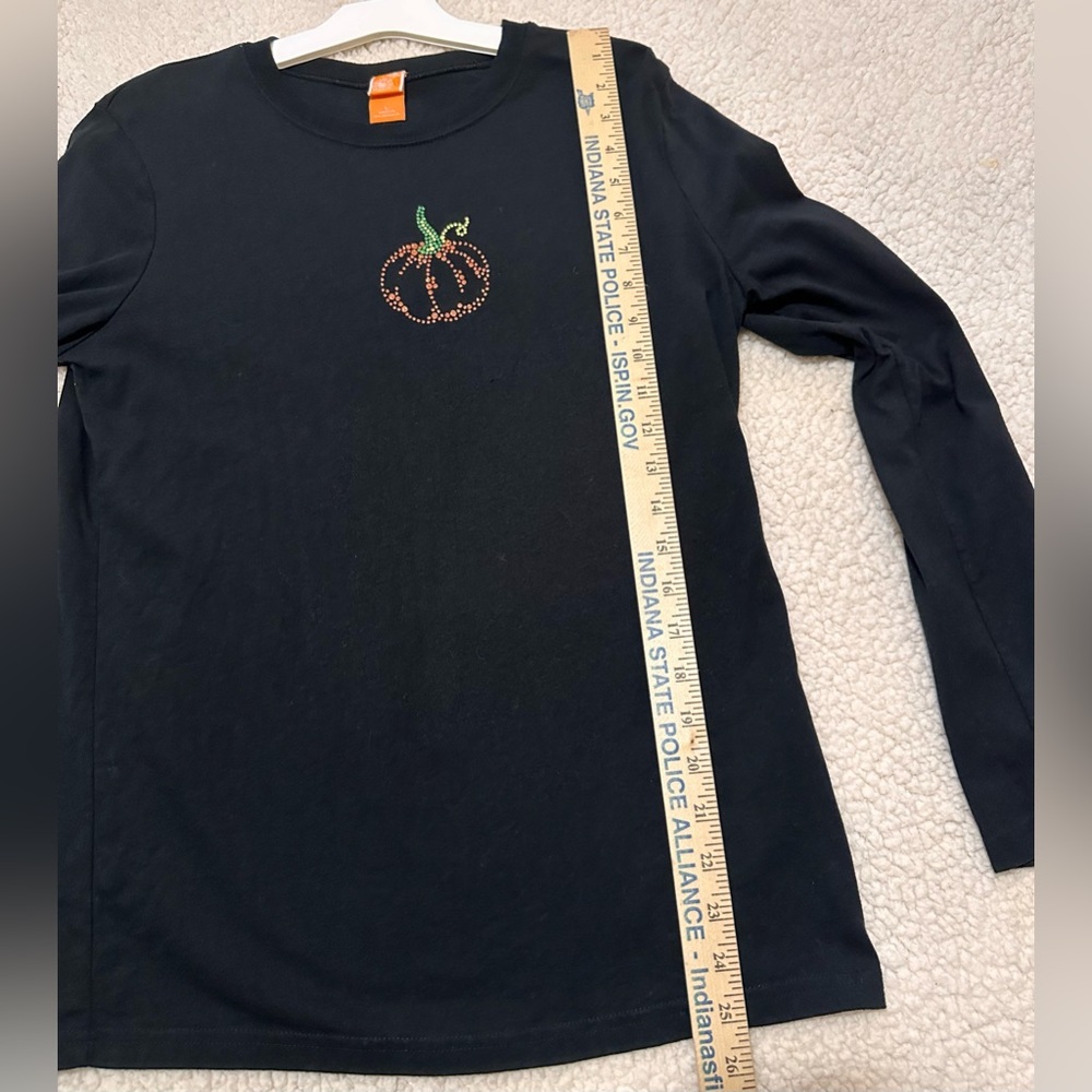 Black Long Sleeve Target Shirt Pumpkin Design for autumn Halloween vintage 2000 - Picture 3 of 9